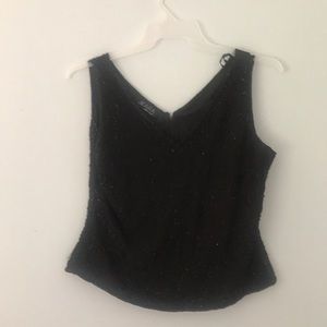 Jkara sequin top. Black